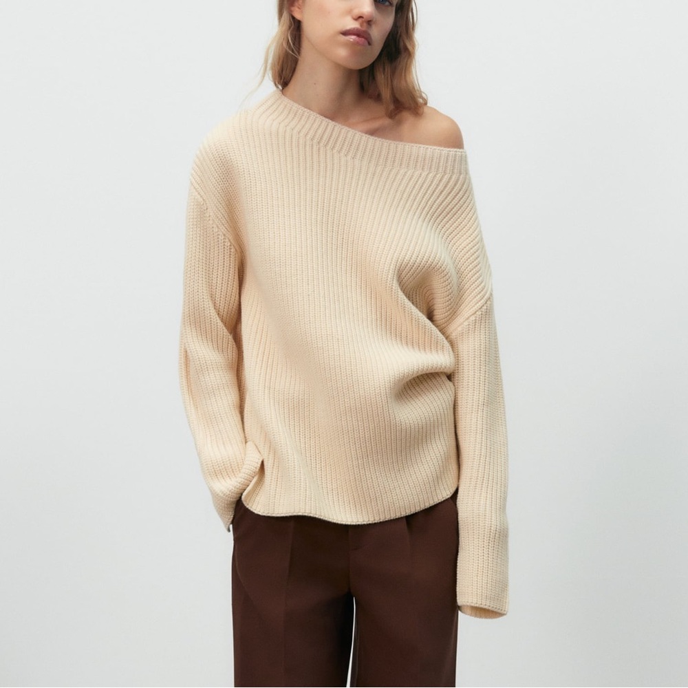Zara BOATNECK KNIT SWEATER